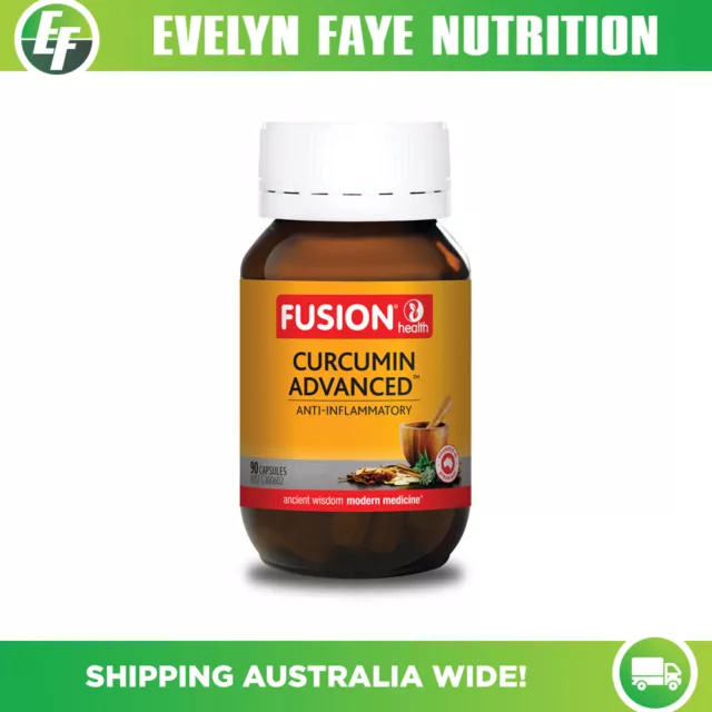 FUSION HEALTH Curcumin Advanced - 90 Capsules | Turmeric | Anit-Inflammatory