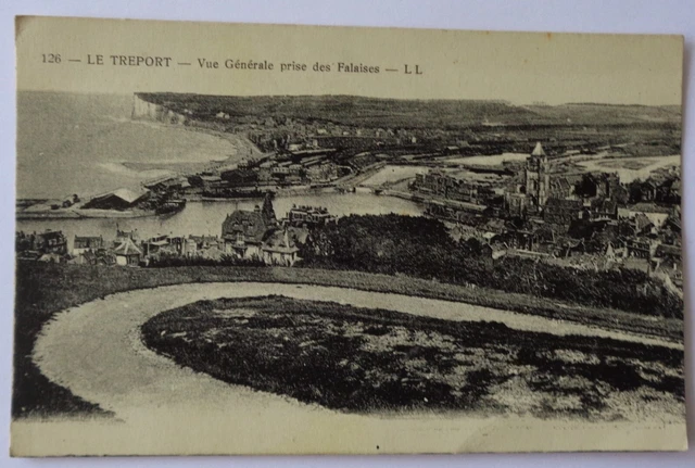 The Treport 76 CPA View General Taken Of Falaises Good Condition