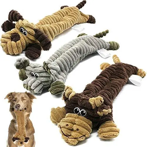 Squeaky Dog Toys Indestructible for Large Dogs Tough Soft Dog Toys Pack of 3