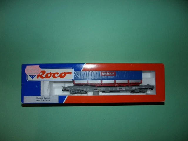 ROCO WAGON 44311A KANGOUROU NOVATRANS SNCF + REMORQUE NOVATRANS