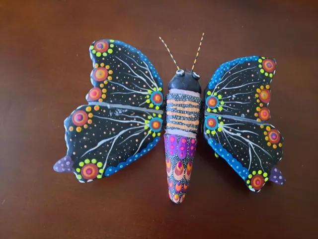 Large Black Butterfly Concepcion Aguilar Josefina Oaxaca Mexico Insect Clay Bug