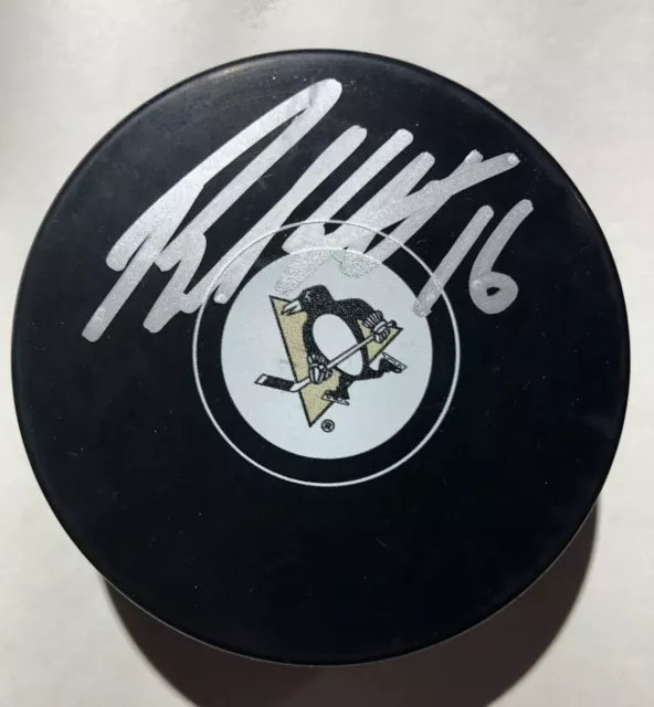 Brandon Sutter  Signed PITTSBURGH PENGUINS Logo Puck AUTOGRAPH  PENS