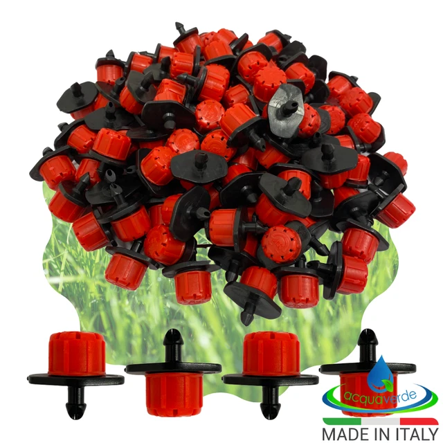 100 Gocciolatori Per Irrigazione Gocciotoio Giardino Orto Vasi Fino A 70 Lt/H