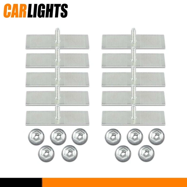 10X 1/2"-2-1/2" Body Fender Door Belt Trim Molding Push Clips Fit For Ford F-150