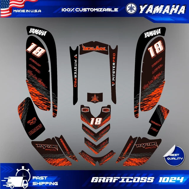 Kit Graphisme Décals Complet Pour Yamaha Raptor 660 (2001-2005) - Personnalisation Vinyle Multicolore