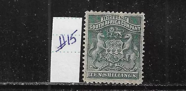 Rhodesia Scott #15 1890-94 Coat Of Arms 10Sh  (Deep Green) - Mint Hinged
