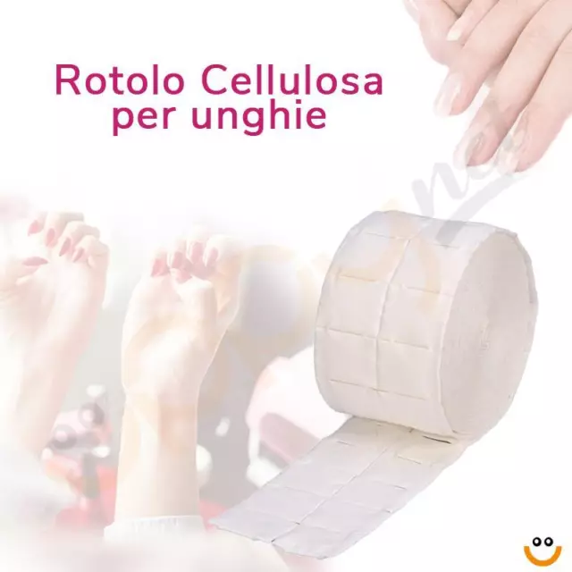 Lidan Rotolo Cellulosa Pads 250 Pezzi Ricostruzione Unghie Nail Art Salviettine