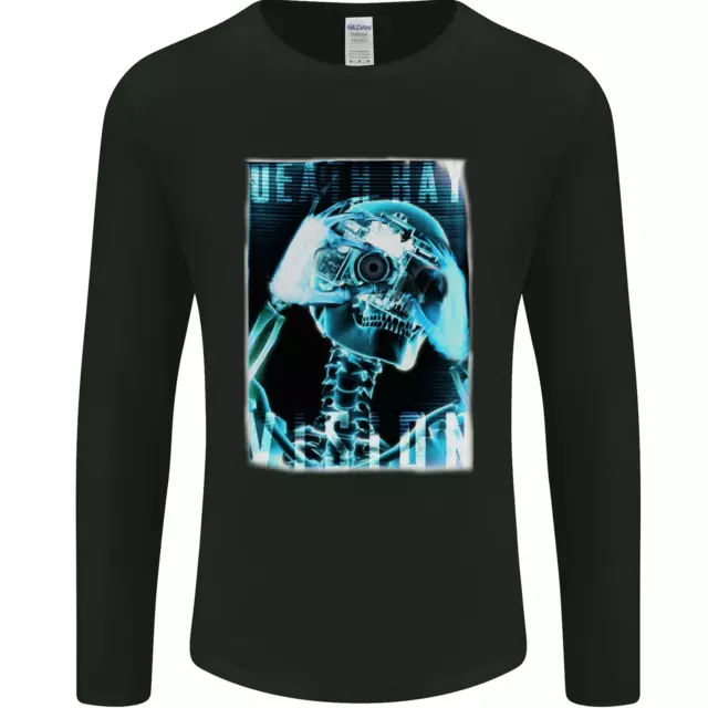 T-shirt da uomo fotografo fotografia Death Ray Vision manica lunga