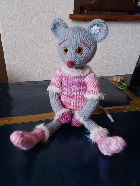 Hand Knitted Soft Toy Mouse