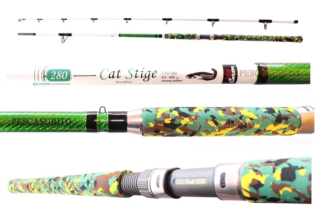 Canne à Pêche Madcat WHITE DELUXE G3 - 3,20 M, Action Siluro 350gr, Break Line, Neuf