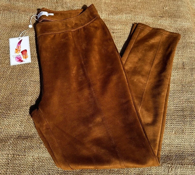 Ellis & Dewey White Label Faux Suede Tan Pants
