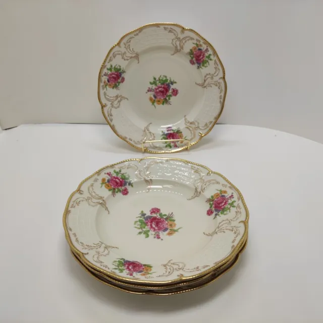 Rare Rosenthal Germany Us.Zone  Sanssouci Pastas/Soup Bowls Gold Trim (Set 4) 2