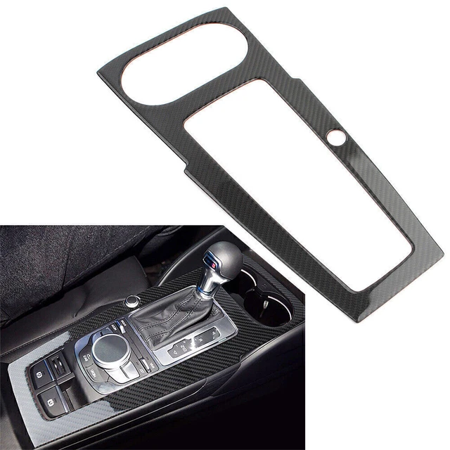 CONSOLE CENTRALE RHD Copertura Telaio Pannello Cambio Adatta Audi A3 14-19 Fibra Di Carbonio EUR