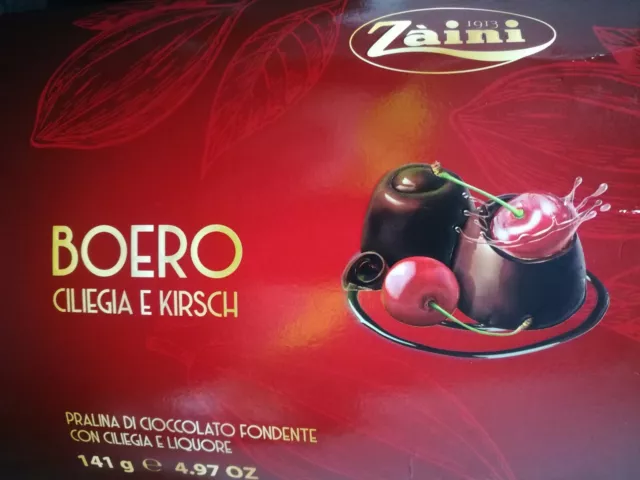 Zaini Boeri 141 Gr Cherry Liqueur Box Chocolates - Free Post