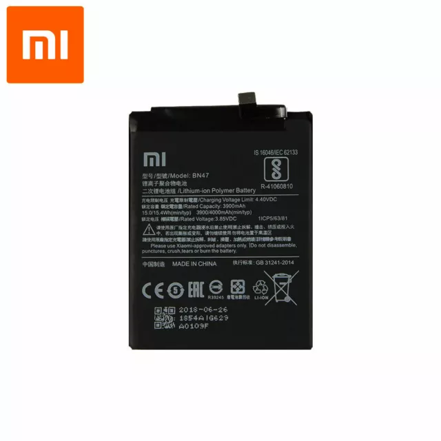 BATERIA / BATTERY PARA XIAOMI REDMI 6 PRO / MI A2 LITE (3.85V, 4000 mAh, BN47)