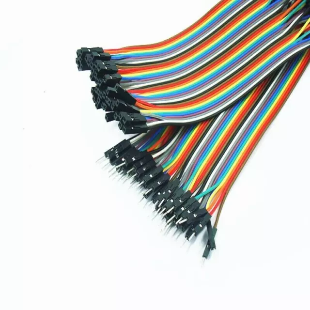 100cm-Length 40P DuPont 2.54mm Rainbow Cable Ribbon Jumper Wire Male TO Female 2