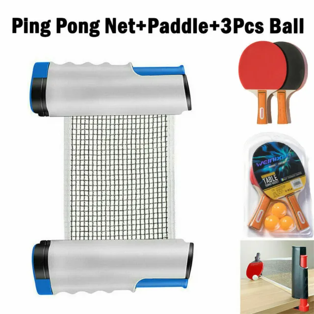 Sports Table Tennis Kit Retractable Net Rack Portable Fun games 1 SET Recreation
