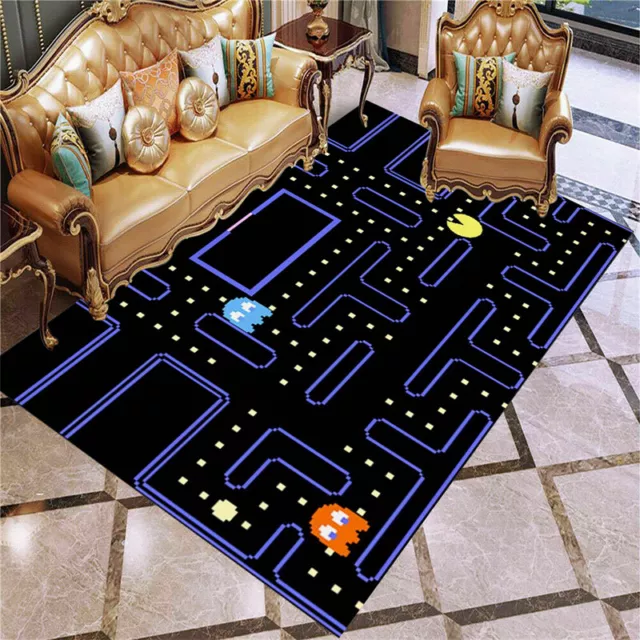 Cartoon Pac Man Game Gaming Living Room Bedroom Rug Doormat Floor Mat Carpet New