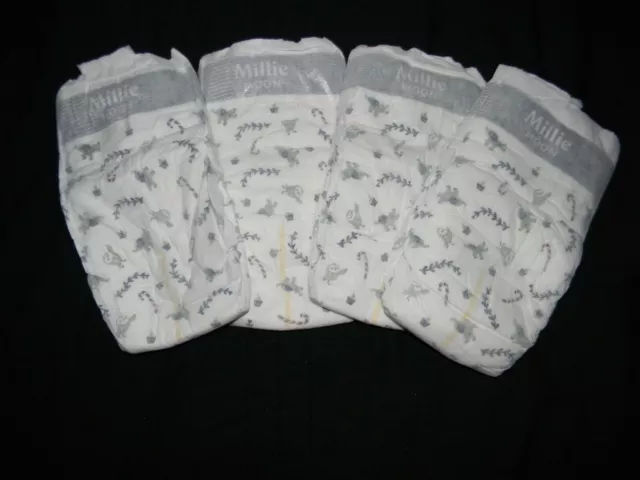 4 new Millie Moon size 6 over 35+Lbs Sample Luxury Diapers