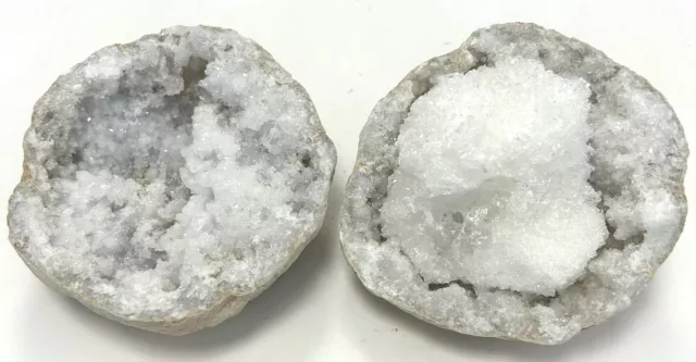 FM0346 Fipro Minerals Geode Quarz Kristall Druse Marokko Glücksgeode Paar 1389g