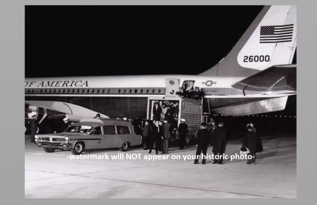 RARE John F Kennedy Casket PHOTO Ambulance Air Force One, JFK Assassination 1963