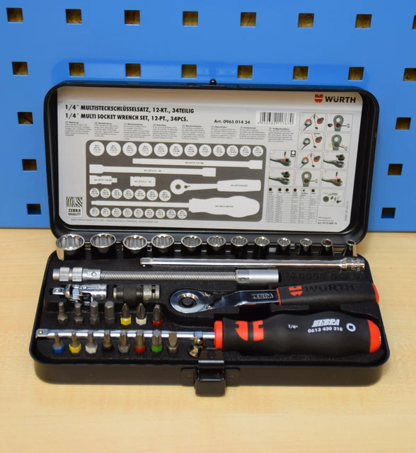 Set Chiave A Cricchetto Wurth 31 Pezzi - Doppio Anello Con Punte Mini Per Lavorazioni Di Precisione - Foto 3