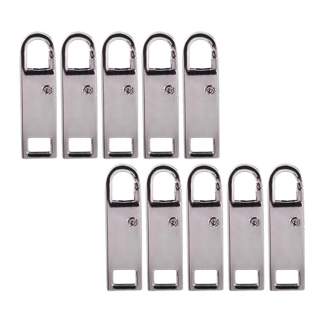10 Pcs Detachable Zipper Puller Zinc Alloy Removable Labels Clothes