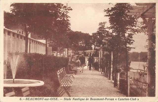 Cpa 95 Beaumont Sur Oise Nautical Stadium Of Beaumont Persan Caneton Club