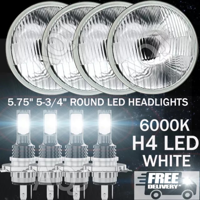 4PCS 5.75" 5-3/4" Round LED Headlights for GMC C15/C1500 1961-1972 Pickup C2500