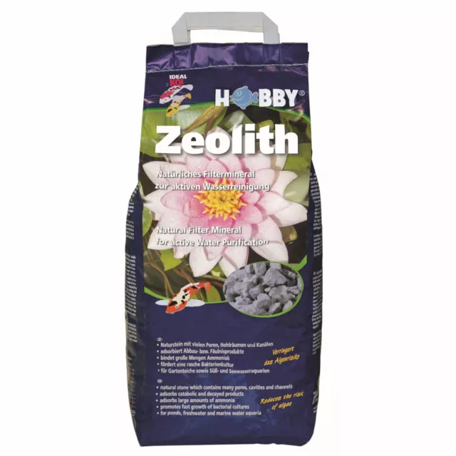 Hobby Zeolita 10 kg, 8-16 mm Material Filtrante Reducción de Algas Acuario Estanque Algas