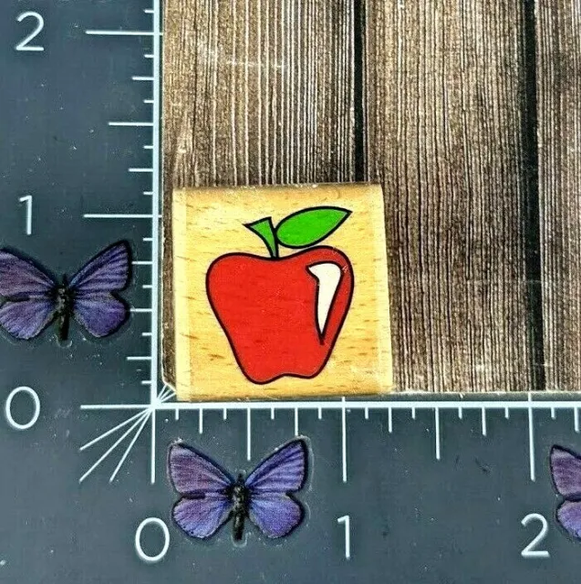 Studio G Apple Fruit Rubber Stamp Wood #AT102