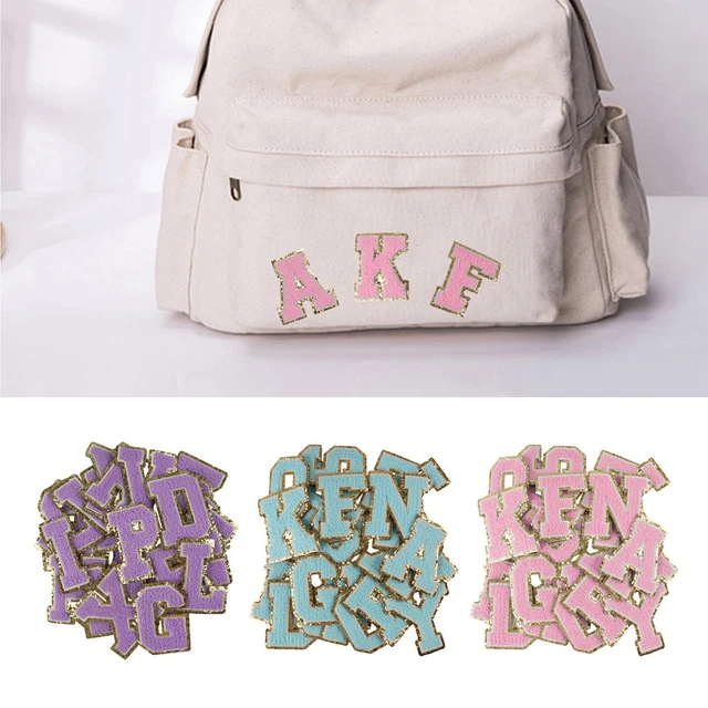 Patches Iron On Applique Letters A-Z Embroidered 26 Pieces for Shirts Jeans