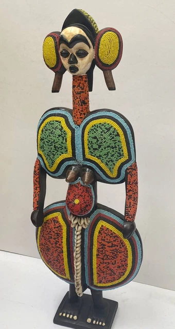 African Statue Beautiful Tribal Sculpture  H-20 in
