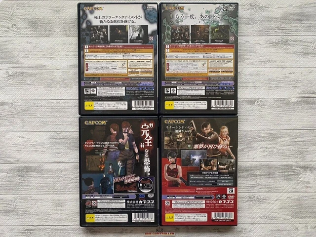 SONY PS2 Resident Evil Outbreak 1 & File 2 & Code Veronica & 4 set from Japan 2
