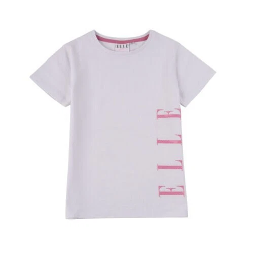 Elle Spot Logo Junior Girls Kids Short Sleeve T-Shirt Tee White