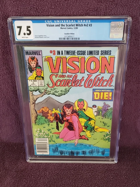 1985 Marvel Vision & Scarlet Witch 12 Issue Limited Comic Book #V2 #3 CGC 7.5