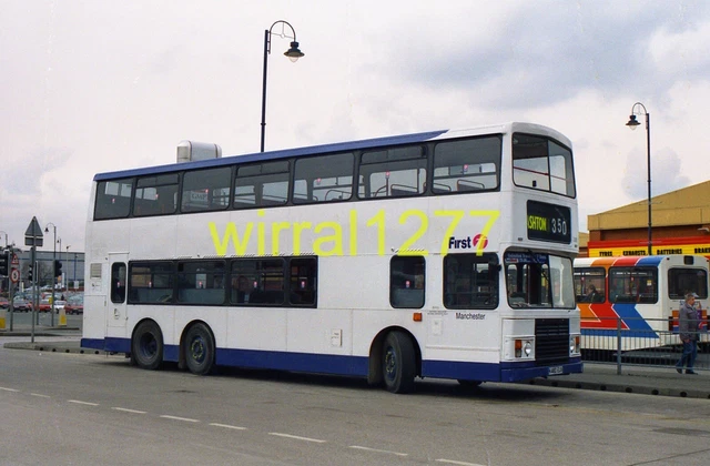 ORIGINAL BUS PHOTOGRAPHIC negative First Manchester Olympian K480EUX,Ex ...