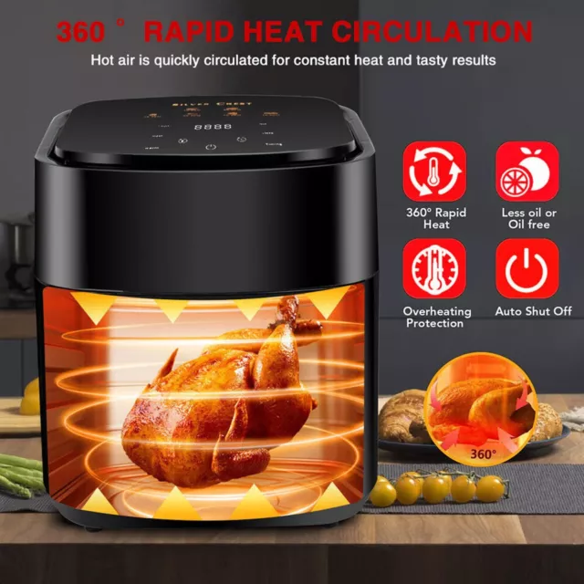 2400W Digital Air Fryer 15L Oil Free Healthy Cooker Kitchen Frying Low Fat Oven 3