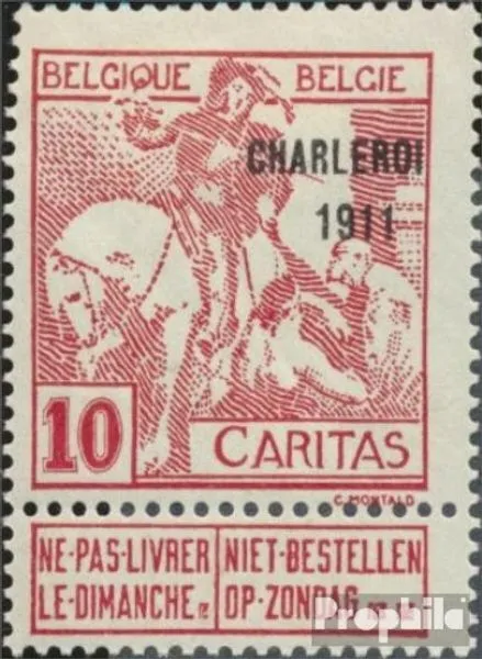 Belgique 84III avec charnière 1911 la tuberculose