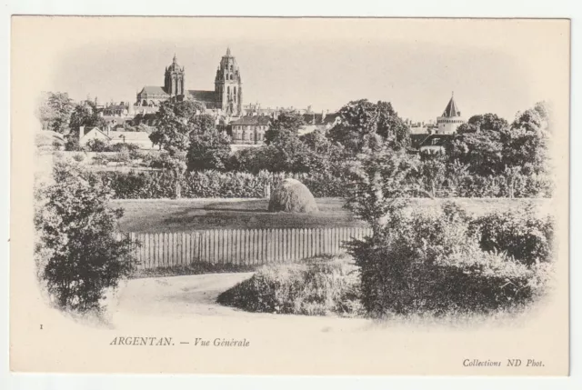 ARGENTAN - Orne - CPA 61 - vue generale - Carte 1900