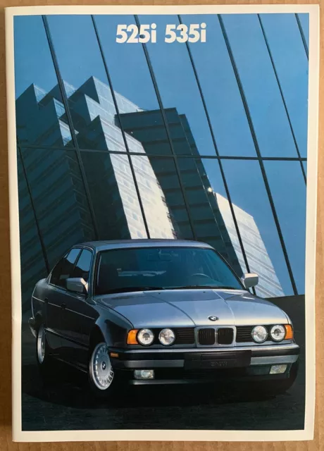 MINT ORIGINAL! 1989 BMW 525i 535 (E34) Sales Brochure 40 pages! (USA)