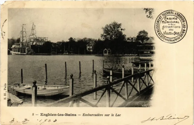 CPA ENGHIEN-les-BAINS Embarcadere sur le Lac (983286)