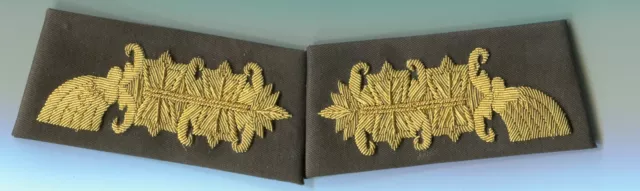 German WW1 Prussian General's Collar Tabs gold on feld grey reproduction