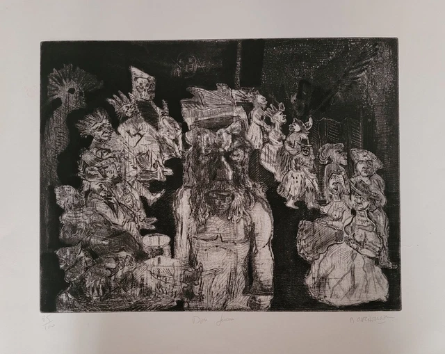 Lithographie numérotée et signée Don Juan 85/100 signature à identifier