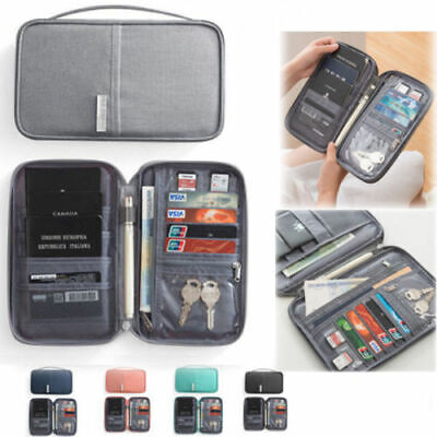 Travel Wallet Passport Holder RFID Organiser Pouch for Cards Documents IDs Money