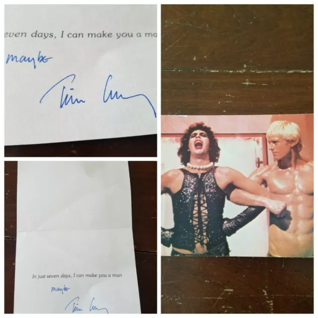 The Rocky Horror Picture Show Tim Curry Signed 4X6 Crabwalk Postcard 1980 JSA