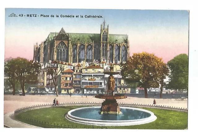 57  Metz  Place De La Comedie Et Cathedrale