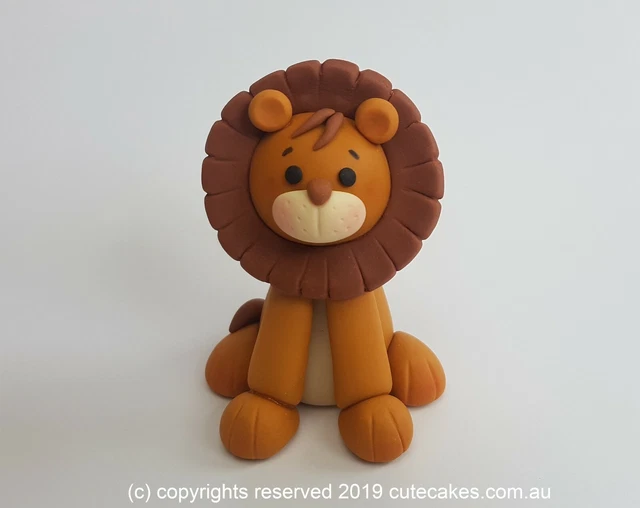 LION CAKE TOPPER Baby Shower Birthday Christening Baptism Jungle Zoo