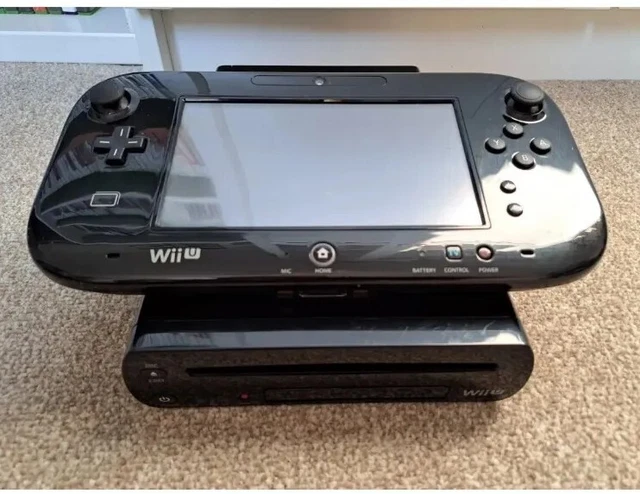 Nintendo Wii U Premium Pack 32GB Black Handheld System + 3 Games