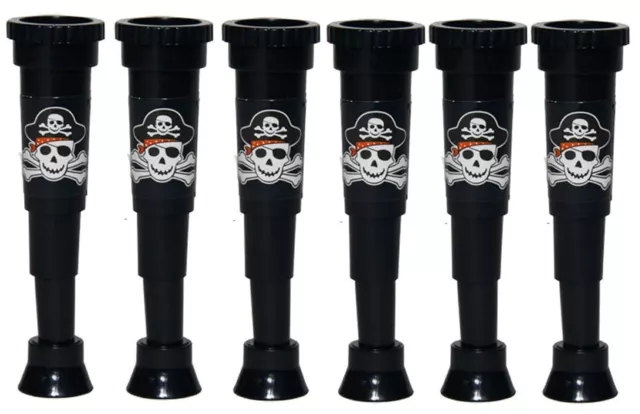 6 Mini Pirate Telescopes - Pinata Toy Loot/Party Bag Fillers Wedding/Kids